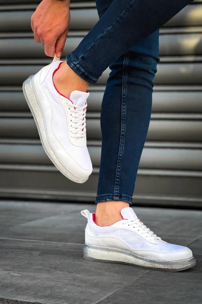 CH181 RRT İpekyol  Erkek Ayakkabı BEYAZ / KIRMIZI - Resim 3