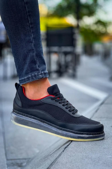 CH181 RRT İpekyol  Erkek Ayakkabı SIYAH - KIRMIZI ürün görseli