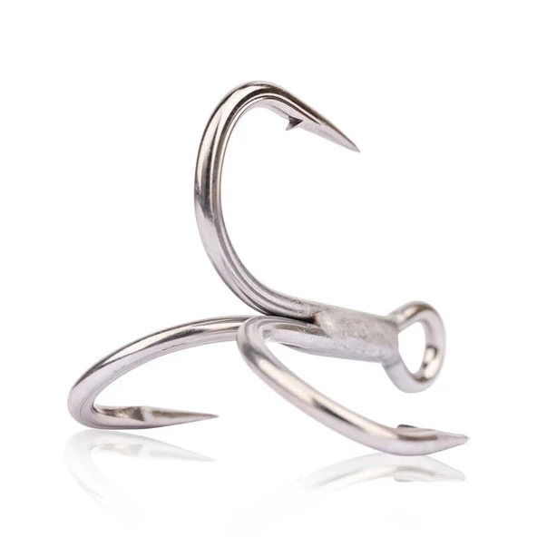 Mustad Kaiju UltraNor In-Line Treble 35000UN Olta İğnesi  TITAN STEEL NO:2 - 4LÜ - 2