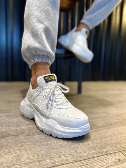 Yüksek Taban Günlük Ayakkabı N75 Kapitone Beyaz - Resim 2