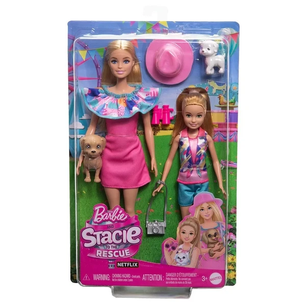 Hrm09 Barbie Ve Stacie Kız Kardeşler İkili Set - Barbie & Stacie To The Rescue