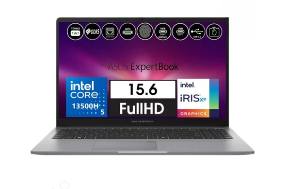 Asus ExpertBook P1 P1503CVA-I58512S0DE1 i5-13500H 16 GB 512 GB SSD Iris Xe Graphics 15.6" Full HD Notebook