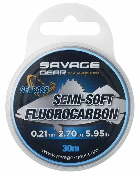 Savage Gear Semi-Soft Fluorocarbon Seabass 30 M Clear  0.29 MM 4.79 KG 10.56 LB