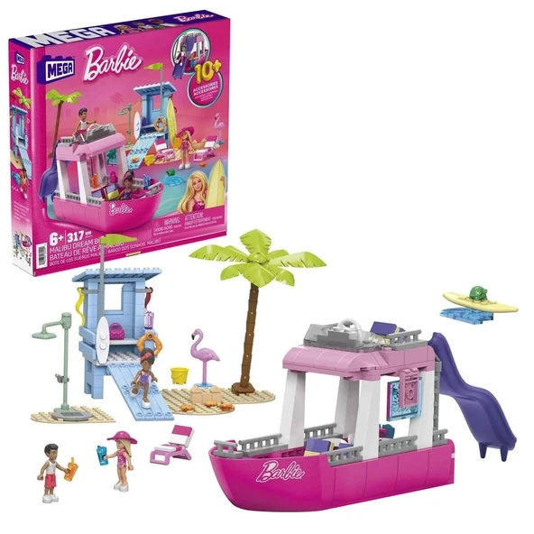 Hpn79 Mega Barbie® Malibu Rüya Teknesi™ 317 Parça +6 Yaş