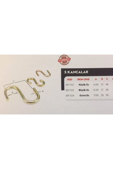 Es Kanca Küçük 100 Adet S Kanca - 2