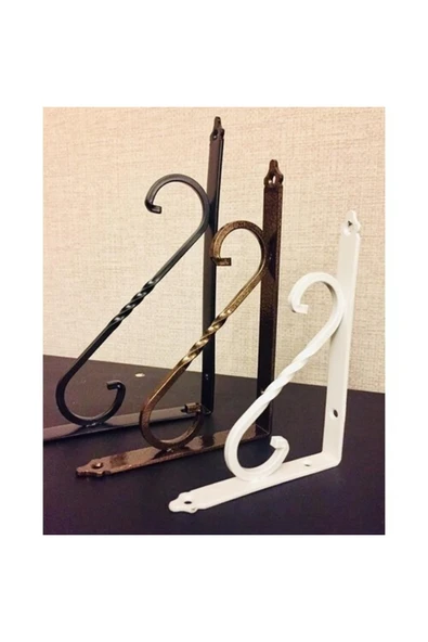 Ferforje Dekoratif Raf Altı Raf Ayağı Bakır 135 X 190 Mm - 3