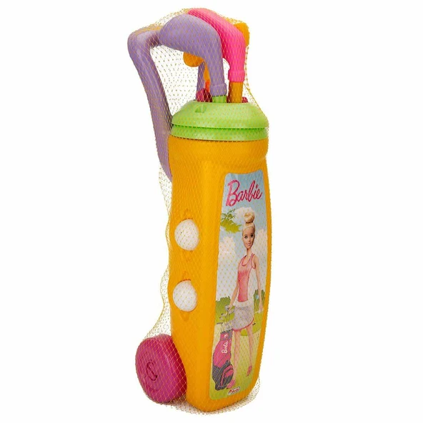 Barbie Golf Arabası Oyuncak Eğitici Oyun Seti Sarı - 2