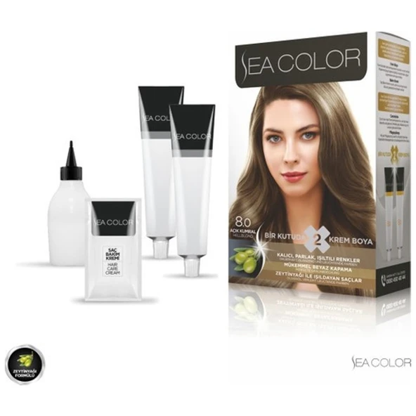 SEA COLOR 8 0 Açık Kumral Set Boya 2 li Kutu - 2