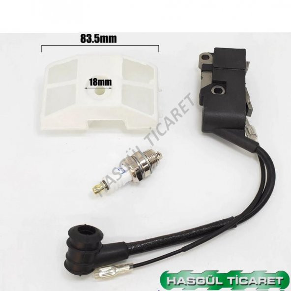 Hsgl Motorlu Testere Ateşleme Bobini Buji Benzin Yağ Hava filtresi Set - Resim 3