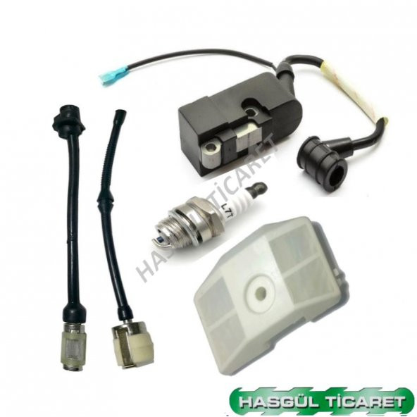 Hsgl Motorlu Testere Ateşleme Bobini Buji Benzin Yağ Hava filtresi Set - Resim 5