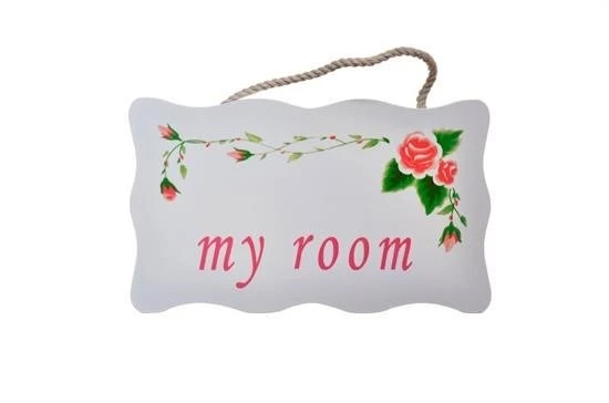 By Nevser® Decotown My Room Benim Odam Dekoratif Çiçek Desenli Kapı Askısı - 3
