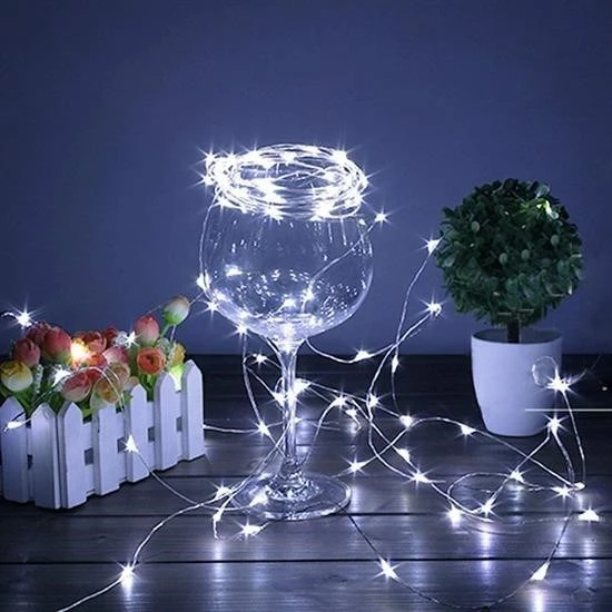 By Nevser® Pilli 5 metre Dekoratif Peri Led Beyaz Aydınlatma Süsleme Lambası - 3