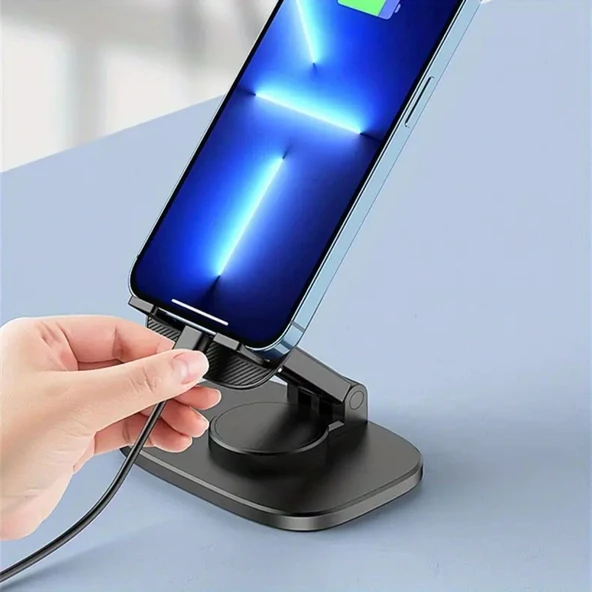 By Nevser® 360 Döner Masaüstü Mobil Telefon Tutucu Standı - 3