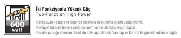 SGS 5141 Darbeli Elektrikli Matkap 600 Watt - 2