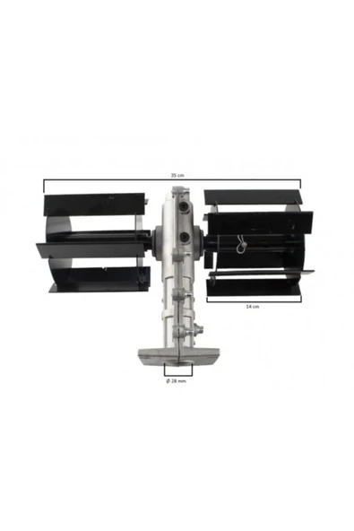 Motorlu Tırpan Toprak Çapalama/Ot Biçme Aparatı 28mm 9T (13 cm), Sırt ve Yan Tırpana Uyumlu - 7