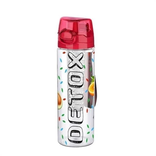 By Nevser® Tutma Saplı Kilitli Kendiliğinden Süzgeçli Kolay Taşınabilir Detoks Sporcu Diyet Matarası - 3