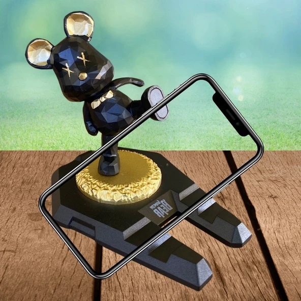 By Nevser® Ayıcıklı Telefon ve Tablet Standı Masa Üstü Telefon ve Tablet Tutucu Aparatı - 2