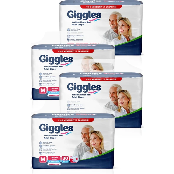 Giggles Yetişkin Hasta Bezi Medium 30'lu x 4 - 2