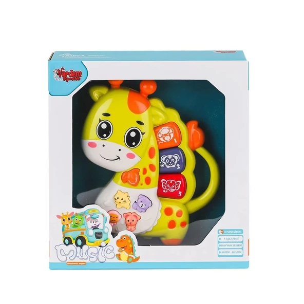 Jlg-855-66a Işıklı Ve Müzikli Zürafa Bebek Pianosu -vardem Oyuncak