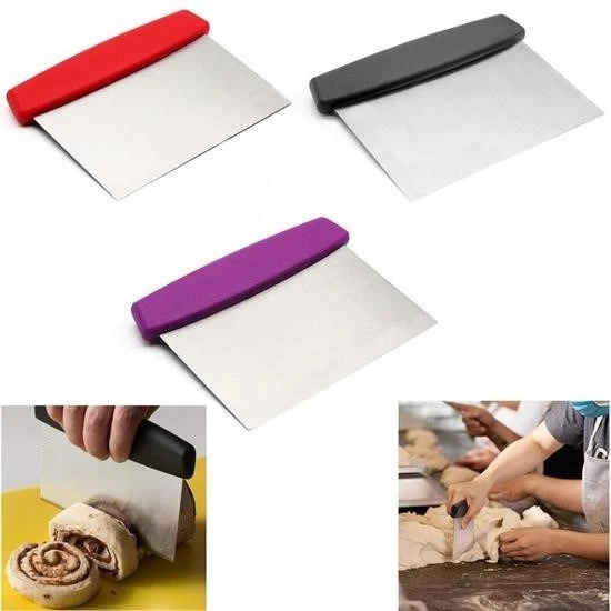 By Nevser® Çelik Hamur Kesici Kazıyıcı Pasta Kek Dekorasyon Spatula Aleti