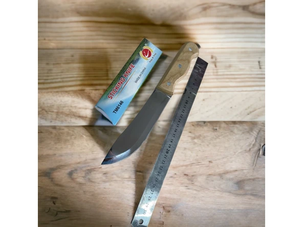Paslanmaz Çelik 27 cm Ahşap Saplı Feng Feng Mutfak Doğrama Kesme Bıçağı Çok Amaçlı TM6146 - 4