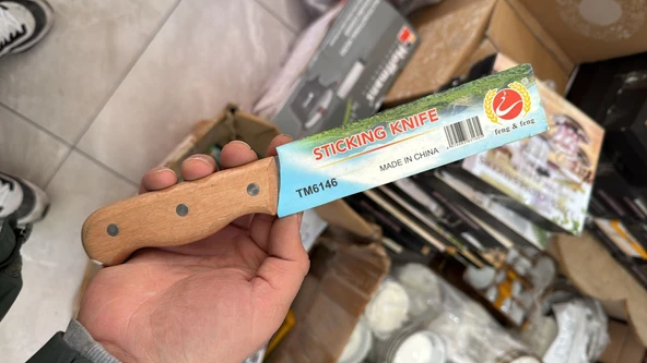 Paslanmaz Çelik 27 cm Ahşap Saplı Feng Feng Mutfak Doğrama Kesme Bıçağı Çok Amaçlı TM6146 - 5