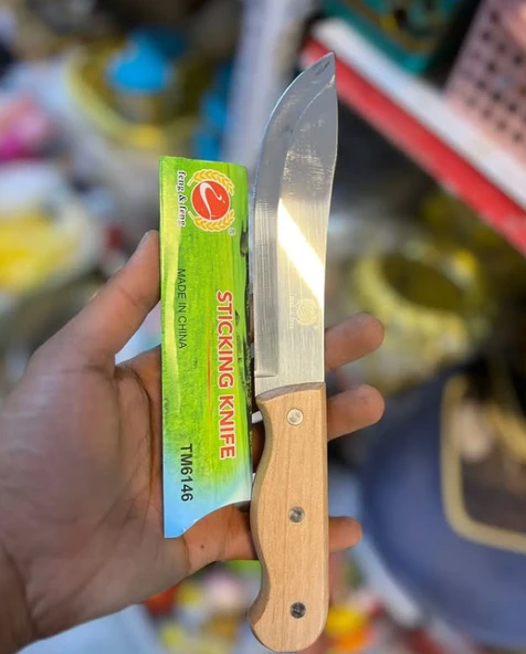 Paslanmaz Çelik 27 cm Ahşap Saplı Feng Feng Mutfak Doğrama Kesme Bıçağı Çok Amaçlı TM6146 - 2