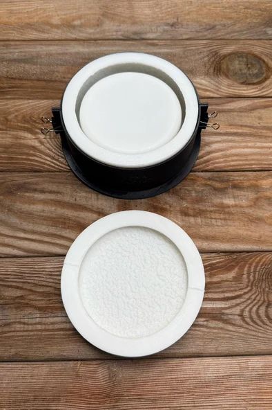 LOYA 3 Dairesel Kapaklı Kasnaklı Silikon Kap Kalıbı - Resim 5