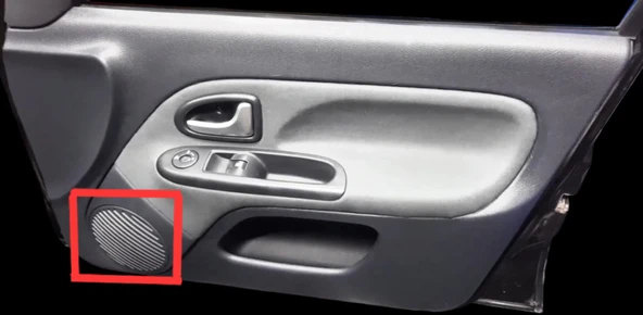 Renault Clio 2 Reno Uyumlu 2 Adet Ön Kapı Hoparlör Kapağı Siyah Renk 1 ÇİFT Sağ Sol 2li Set - 3