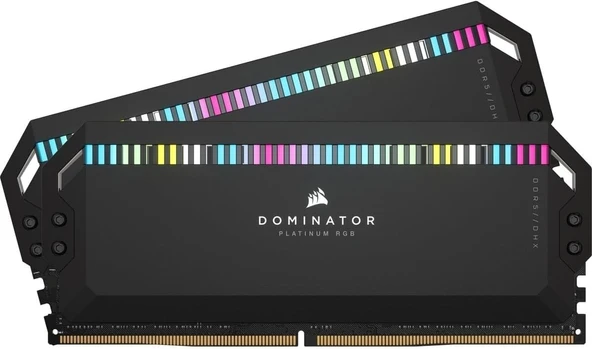 Corsair Dominator Platinum RGB DDR5 RAM 32 GB (2 x 16 GB) 5600 MHz CL36 Intel XMP iCUE Uyumlu Bilgisayar Belleği - Siyah (CMT32GX5M2B5600C36) - 4
