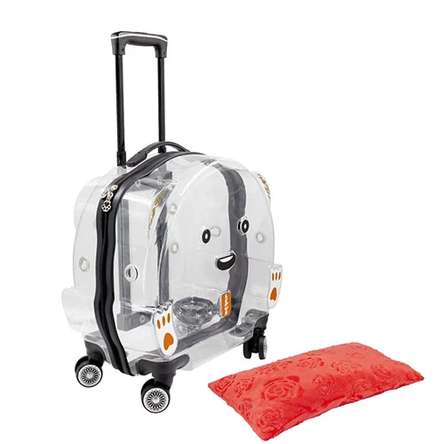 Lepus Wheel Bag Tekerlekli Şeffaf Kedi ve Köpek Taşıma Çantası 42x44x23 Cm