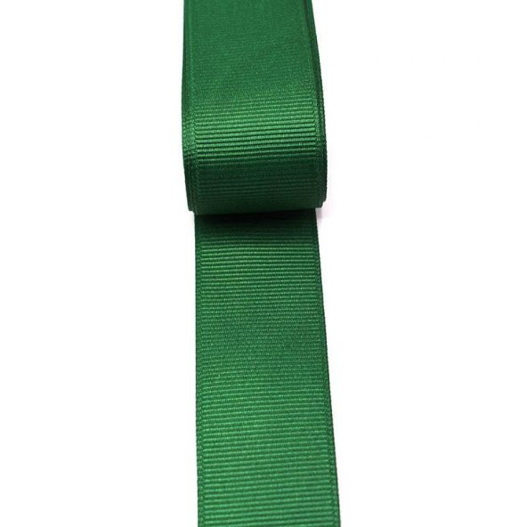 Koyu Yeşil Renk Grogren Kurdele 2 cm - 10 m