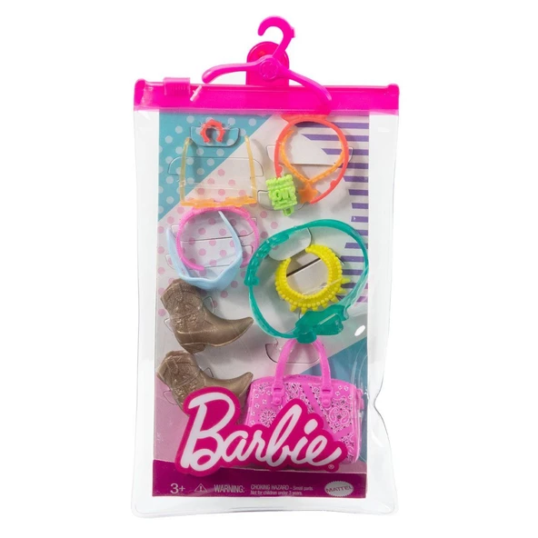 GWD98 Barbie'nin Moda Aksesuarları Paketleri / Asorti Seçilemez. - 2