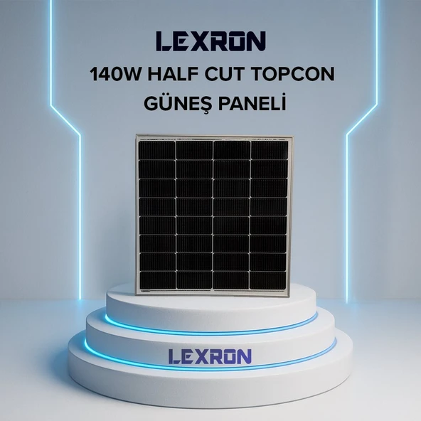 Lexron 140W HALF-CUT TOPCON MONO GÜNEŞ PANELİ - Resim 2
