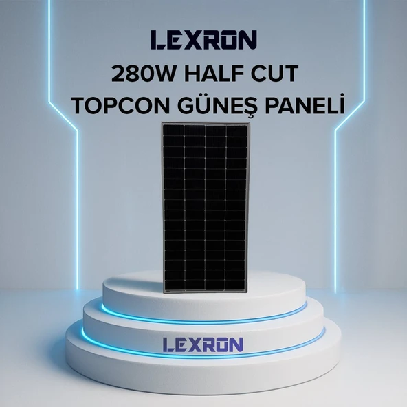 Lexron 280W HALF-CUT TOPCON MONO GÜNEŞ PANELİ - Resim 2