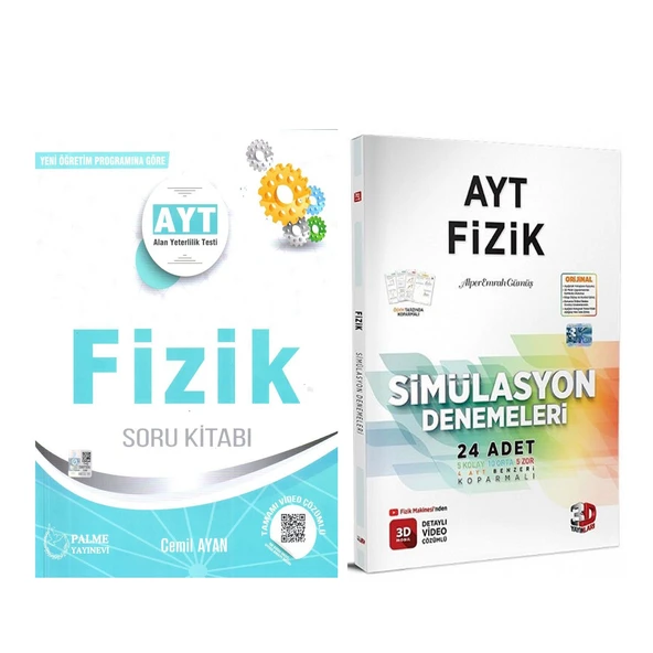Palme AYT Fizik Soru Bankası ve 3D Deneme Seti 2 Kitap
