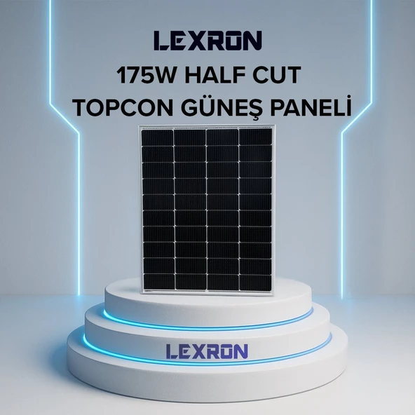 Lexron 175W HALF-CUT TOPCON MONO GÜNEŞ PANELİ - Resim 2