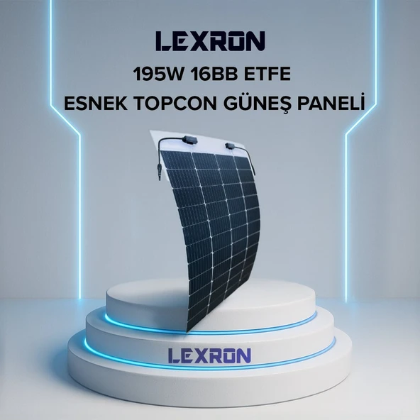 Lexron 195W 16BB ETFE ESNEK TOPCON GÜNEŞ PANELİ - Resim 2