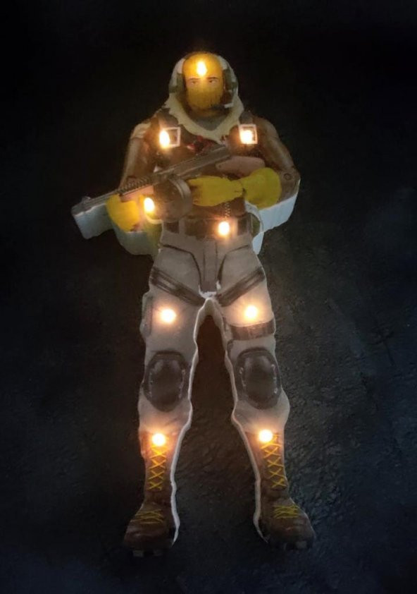 Fortnite Raptor Ahşap Led Pano Gece Lambası Biblo Ahşap Masa Dekor - 3