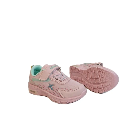 Kinetix Cover Pembe Cırtlı Kaymaz Kız Çocuk Spor Ayakkabı - Resim 3
