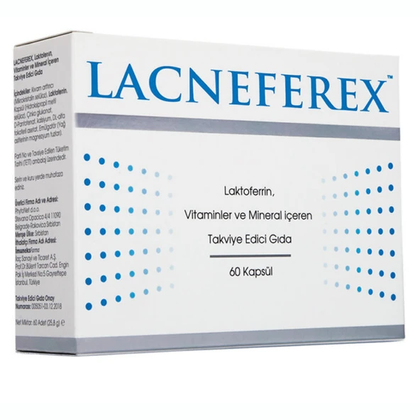 Lacneferex 60 Kapsül Laktoferrin Vitaminler Ve Mineral Içeren Takviye Edici Gıda
