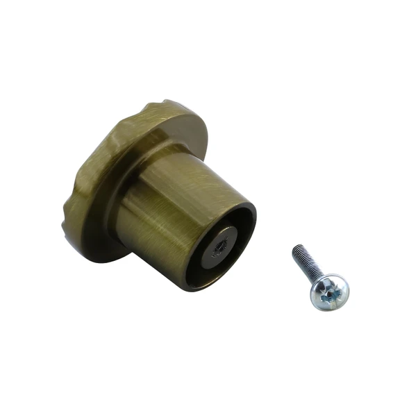Melen Antik Sarı Kulp Düğme Tek Vidalı Çekmece Mutfak Mobilya Dolabı Dolap Kulpu Kulbu Metal Kulp - 4