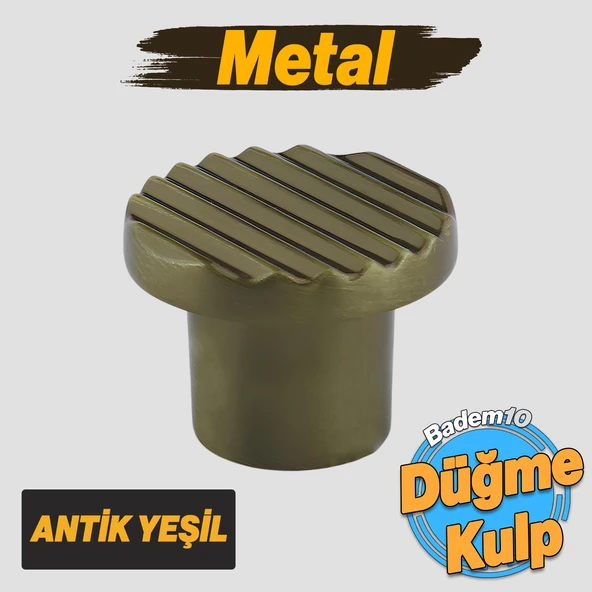 Melen Antik Sarı Kulp Düğme Tek Vidalı Çekmece Mutfak Mobilya Dolabı Dolap Kulpu Kulbu Metal Kulp