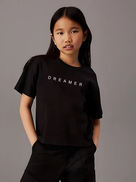 Çocuk Dreamer Baskılı Pamuklu Tshirt - 3