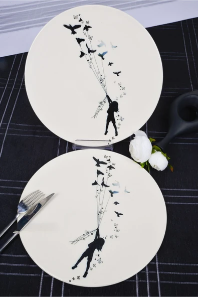 Farika Porselen Düğüm 32 Cm 2'li Pizza Tabağı Seti - 2