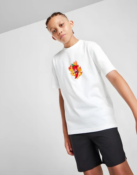 Çocuk Biber Baskılı Pamuklu Tshirt - 4