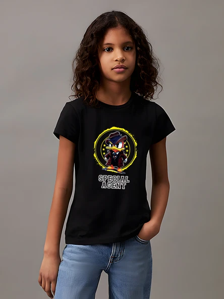 Çocuk Mafia Ördek Baskılı Pamuklu Tshirt - 7