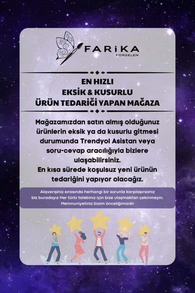 Farika Porselen Düğüm 6'lı Porselen Çay Tabağı Seti - 4