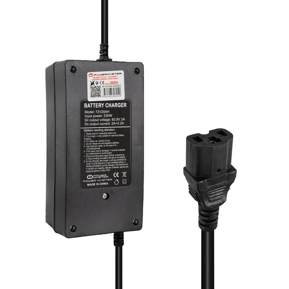 Powermaster PM-31125 72 Volt - 20 Amper C16 Uçlu Elektrikli Bisiklet Şarj Cihazı