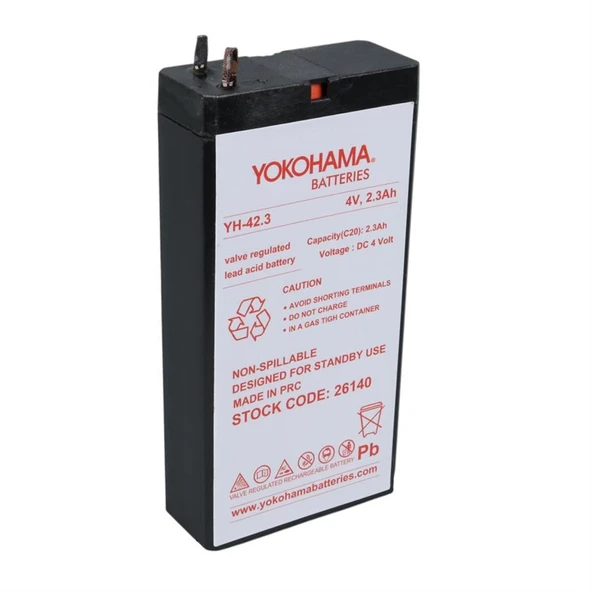 Yokohama YH-42.3 4 Volt - 2.3 Amper Akü (50x100x22 mm)